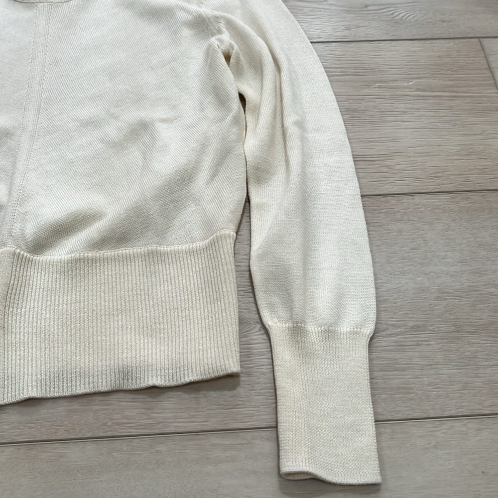 Sandro Off-White Crew Neck Sweater - Picture 8 of 15